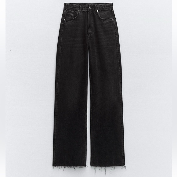 High rise wide leg Jeans Zara, New 27/4 size - Picture 1 of 3